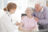 Senior couple visiting doctor.